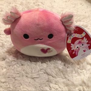 Squishmallow Aleka Valentine’s Axolotl 4.5”‎ Pink Tie Dye